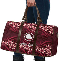 Personalised Cook Islands Mangaia Travel Bag Tiare Maori Polynesian Waves Tattoo