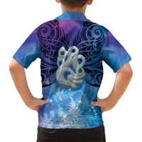 New Zealand Matariki Family Matching Long Sleeve Bodycon Dress and Hawaiian Shirt Aotearoa Maori New Year Manaia Galaxy Vibes LT14 - Polynesian Pride