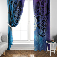 New Zealand Matariki Window Curtain Aotearoa Maori New Year Manaia Galaxy Vibes