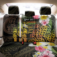 Personalised Vanuatu Independence Day Back Car Seat Cover Carving Drum Sand Drawing Turtle