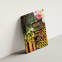 Personalised Vanuatu Independence Day Canvas Wall Art Carving Drum Sand Drawing Turtle