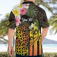 Personalised Vanuatu Independence Day Hawaiian Shirt Carving Drum Sand Drawing Turtle