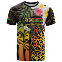 Personalised Vanuatu Independence Day T Shirt Carving Drum Sand Drawing Turtle