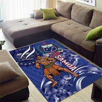 Samoa Independence Day Area Rug 1962 Proud Samoan Warrior