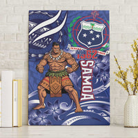 Samoa Independence Day Canvas Wall Art 1962 Proud Samoan Warrior LT14 Without Frame Blue - Polynesian Pride
