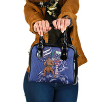 Samoa Independence Day Shoulder Handbag 1962 Proud Samoan Warrior LT14 One Size Blue - Polynesian Pride