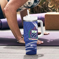 Samoa Independence Day Tumbler With Handle 1962 Proud Samoan Warrior LT14 - Polynesian Pride