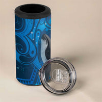 Paikea New Zealand Matariki 4 in 1 Can Cooler Tumbler Humpback Whale Taniko Motifs Ocean Vibes LT14 - Polynesian Pride