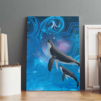 Paikea New Zealand Matariki Canvas Wall Art Humpback Whale Taniko Motifs Ocean Vibes LT14 - Polynesian Pride
