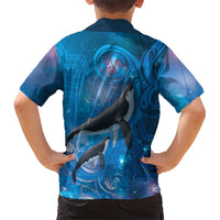 Paikea New Zealand Matariki Family Matching Tank Maxi Dress and Hawaiian Shirt Humpback Whale Taniko Motifs Ocean Vibes LT14 - Polynesian Pride