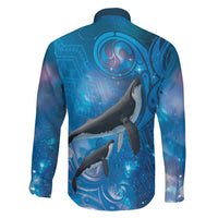 Paikea New Zealand Matariki Family Matching Tank Maxi Dress and Hawaiian Shirt Humpback Whale Taniko Motifs Ocean Vibes LT14 - Polynesian Pride