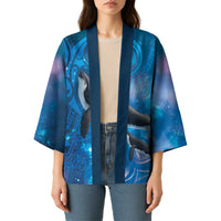 Paikea New Zealand Matariki Kimono Humpback Whale Taniko Motifs Ocean Vibes LT14 - Polynesian Pride