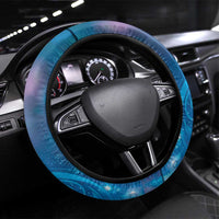 Paikea New Zealand Matariki Steering Wheel Cover Humpback Whale Taniko Motifs Ocean Vibes LT14 Universal Fit Blue - Polynesian Pride