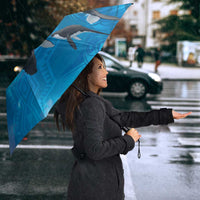 Paikea New Zealand Matariki Umbrella Humpback Whale Taniko Motifs Ocean Vibes LT14 - Polynesian Pride