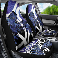 Piwakawaka New Zealand Matariki Car Seat Cover Maori New Year Silver Fern Purple Galaxy LT14 - Polynesian Pride