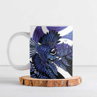Piwakawaka New Zealand Matariki Ceramic Mug Maori New Year Silver Fern Purple Galaxy LT14 Purple - Polynesian Pride