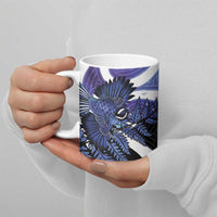 Piwakawaka New Zealand Matariki Ceramic Mug Maori New Year Silver Fern Purple Galaxy LT14 - Polynesian Pride
