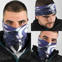Piwakawaka New Zealand Matariki Neck Gaiter Maori New Year Silver Fern Purple Galaxy LT14 - Polynesian Pride
