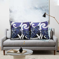 Piwakawaka New Zealand Matariki Pillow Cover Maori New Year Silver Fern Purple Galaxy LT14 - Polynesian Pride