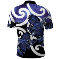 Piwakawaka New Zealand Matariki Polo Shirt Maori New Year Silver Fern Purple Galaxy LT14 - Polynesian Pride