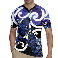 Piwakawaka New Zealand Matariki Rugby Jersey Maori New Year Silver Fern Purple Galaxy LT14 - Polynesian Pride