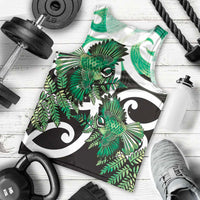 Piwakawaka New Zealand Matariki Men Tank Top Maori New Year Silver Fern Green Galaxy LT14 - Polynesian Pride