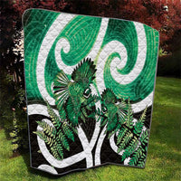 Piwakawaka New Zealand Matariki Quilt Maori New Year Silver Fern Green Galaxy LT14 - Polynesian Pride