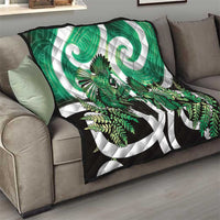 Piwakawaka New Zealand Matariki Quilt Maori New Year Silver Fern Green Galaxy LT14 - Polynesian Pride
