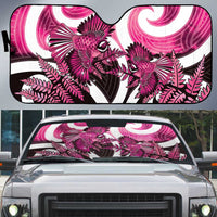 Piwakawaka New Zealand Matariki Auto Sun Shade Maori New Year Silver Fern Pink Galaxy LT14 Pink - Polynesian Pride