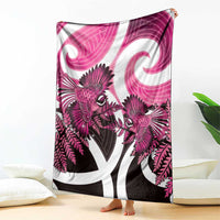 Piwakawaka New Zealand Matariki Blanket Maori New Year Silver Fern Pink Galaxy LT14 - Polynesian Pride