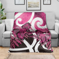 Piwakawaka New Zealand Matariki Blanket Maori New Year Silver Fern Pink Galaxy LT14 - Polynesian Pride