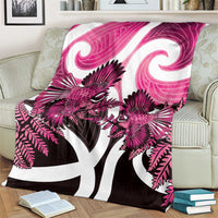 Piwakawaka New Zealand Matariki Blanket Maori New Year Silver Fern Pink Galaxy LT14 - Polynesian Pride