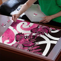Piwakawaka New Zealand Matariki Puzzle Maori New Year Silver Fern Pink Galaxy LT14 - Polynesian Pride