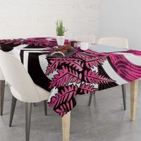 Piwakawaka New Zealand Matariki Tablecloth Maori New Year Silver Fern Pink Galaxy LT14 - Polynesian Pride