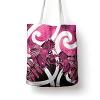 Piwakawaka New Zealand Matariki Tote Bag Maori New Year Silver Fern Pink Galaxy LT14 - Polynesian Pride