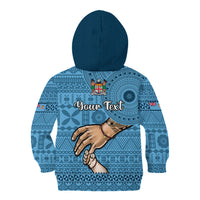 Personalised Father Day Fiji Kid Hoodie I Love You Dad Fijian Tapa Pattern LT14 - Polynesian Pride