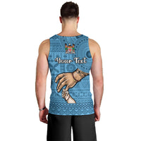 Personalised Father Day Fiji Men Tank Top I Love You Dad Fijian Tapa Pattern LT14 - Polynesian Pride