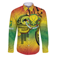 Hawaii Flag Day Family Matching Summer Maxi Dress and Hawaiian Shirt Kanaka Maoli With Kakau Polynesian Pattern LT14