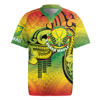 Hawaii Flag Day Rugby Jersey Kanaka Maoli With Kakau Polynesian Pattern LT14