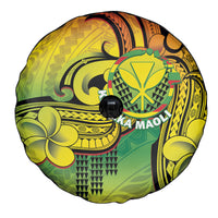 Hawaii Flag Day Spare Tire Cover Kanaka Maoli With Kakau Polynesian Pattern