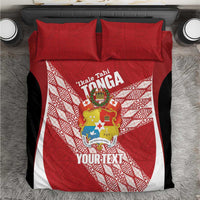 Tonga Rugby Custom Bedding Set Go ʻIkale Tahi Go Tongan Tapa Cloth LT14 Red - Polynesian Pride