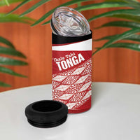 Tonga Rugby Custom 4 in 1 Can Cooler Tumbler Go ʻIkale Tahi Go Tongan Tapa Cloth