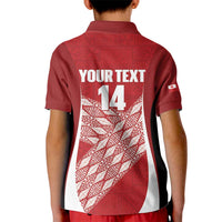 Tonga Rugby Custom Kid Polo Shirt Go ʻIkale Tahi Go Tongan Tapa Cloth