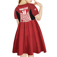 Tonga Rugby Custom Kid Short Sleeve Dress Go ʻIkale Tahi Go Tongan Tapa Cloth