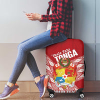 Tonga Rugby Custom Luggage Cover Go ʻIkale Tahi Go Tongan Tapa Cloth