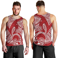 Polynesian Pride Hawaii Men Tank Top Hawaiian Tribal Honu Red Version LT14 - Polynesian Pride