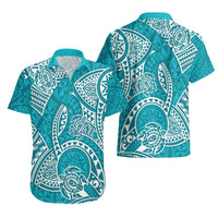 Polynesian Pride Hawaii Hawaiian Shirt Hawaiian Tribal Honu Turquoise Version LT14 - Polynesian Pride