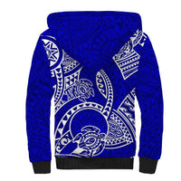 Polynesian Pride Hawaii Sherpa Hoodie Hawaiian Tribal Honu Blue Version LT14 - Polynesian Pride