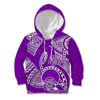 Polynesian Pride Hawaii Kid Hoodie Hawaiian Tribal Honu Purple Version LT14 Hoodie Purple - Polynesian Pride