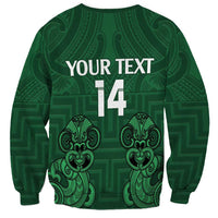 Custom Aotearoa Rugby Sweatshirt New Zealand Maori Kete Poutama Pattern LT14 - Polynesian Pride